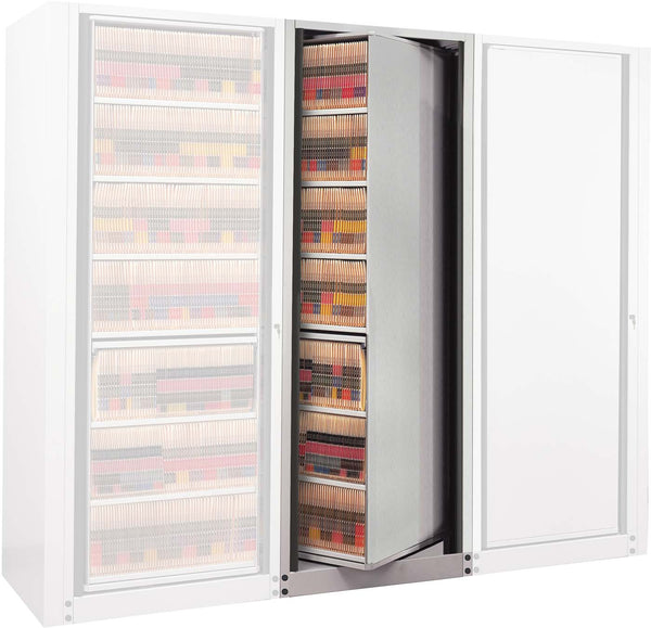 Mayline 7 Tier Adder Rotary File, Letter Pebble Gray [ARC24827A05] Mayline File Cabinet ARC24827A05