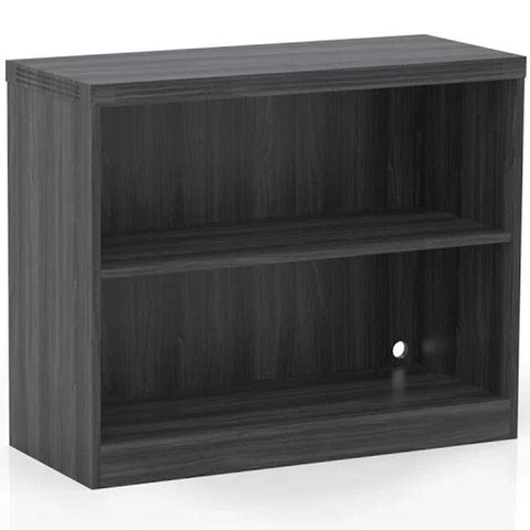 Mayline Aberdeen 2 Shelf Bookcase in Laminate [AB2S36] Mayline Gray Steel Bookcase AB2S36LGS