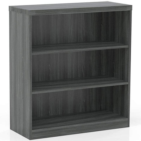 Mayline Aberdeen 3 Shelf Bookcase Laminate [AB3S36] Mayline Gray Steel Bookcase AB3S36LGS