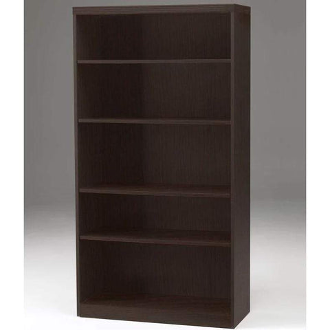 Mayline Aberdeen 5 Shelf Fixed Bookcase [AB5S36] Mayline Mocha Bookcase AB5S36LDC