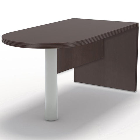 Mayline Aberdeen 72" Freestanding Peninsula [APT7236] Mayline Mocha Desk APT7236LDC