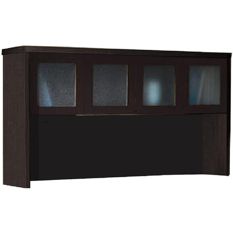 Mayline Aberdeen 72" Hutch with Glass Doors [AHG72] Mayline Mocha Hutch AHG72LDC