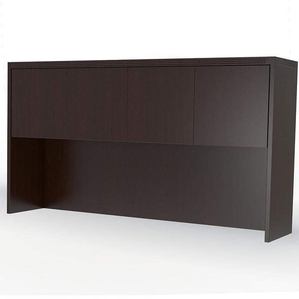 Mayline Aberdeen 72" Hutch with Wood Doors [AHW72] Mayline Mocha Hutch AHW72LDC