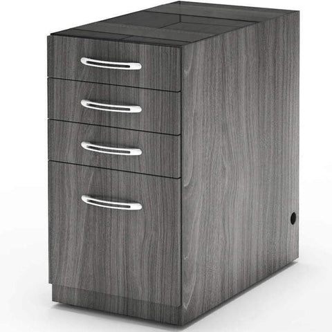 Mayline Aberdeen Credenza PBBF Pedestal [APBBF20] Mayline Gray Steel Credenza APBBF20LGS