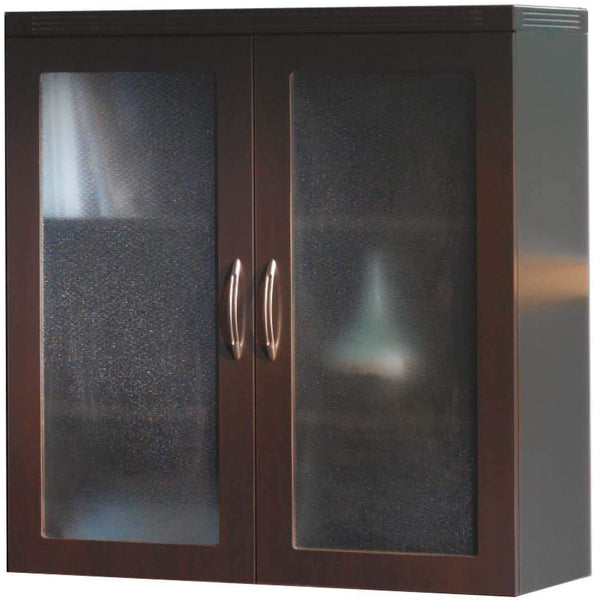 Mayline Aberdeen Glass Display Cabinet [AGDC] Mayline Mocha Display Cabinet AGDCLDC