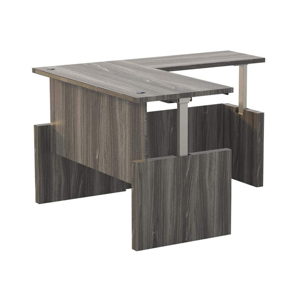 Mayline Aberdeen® Height-Adjustable Desk, Straight Front with Return, 72" W [AT58] Mayline Gray Steel Activity Table AT58LGS