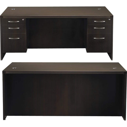 Mayline Aberdeen Office Desk Set [AT1] Mayline Mocha Office Set AT1LDC