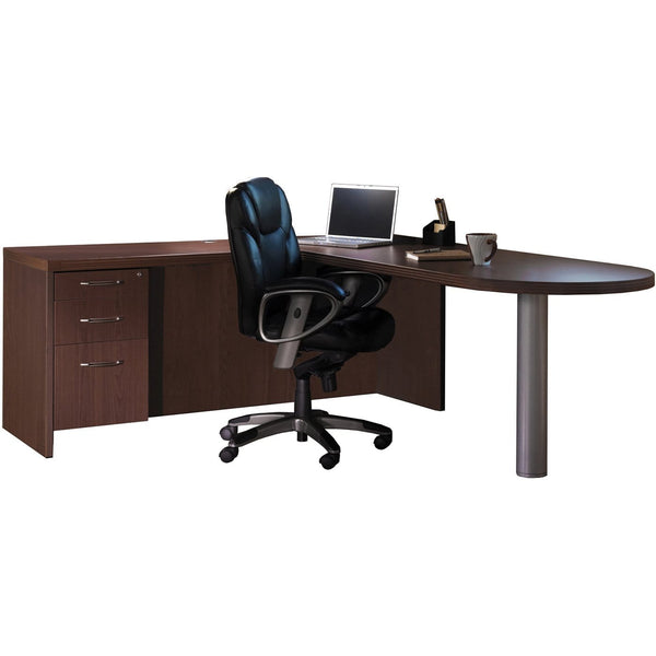Mayline Aberdeen Office Desk Set [AT11] Mayline Mocha Office Set AT11LDC