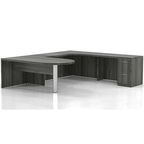 Mayline Aberdeen Office Desk Set [AT13] Mayline Gray Steel Office Set AT13LGS