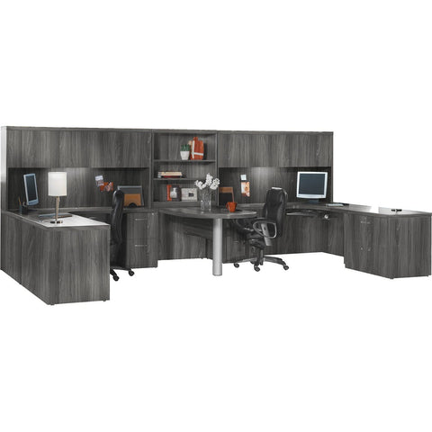 Mayline Aberdeen Office Desk Set [AT18] Mayline Gray Steel Office Set AT18LGS