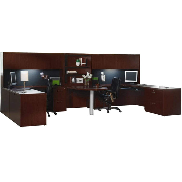 Mayline Aberdeen Office Desk Set [AT18] Mayline Mocha Office Set AT18LDC