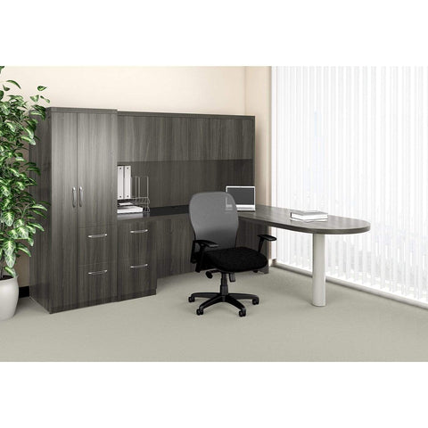 Mayline Aberdeen Office Desk Set [AT22] Mayline Gray Steel Office Set AT22LGS