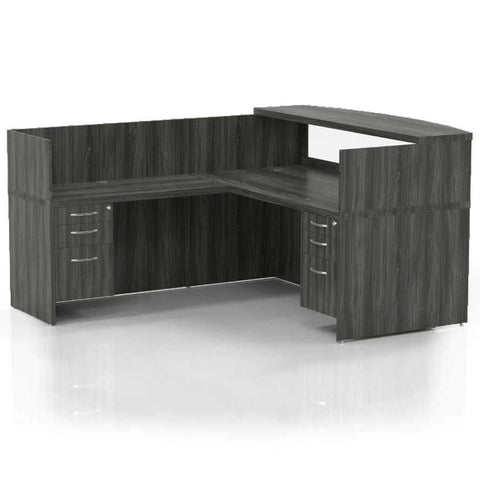 Mayline Aberdeen Office Desk Set [AT36] Mayline Gray Steel Office Set AT36LGS