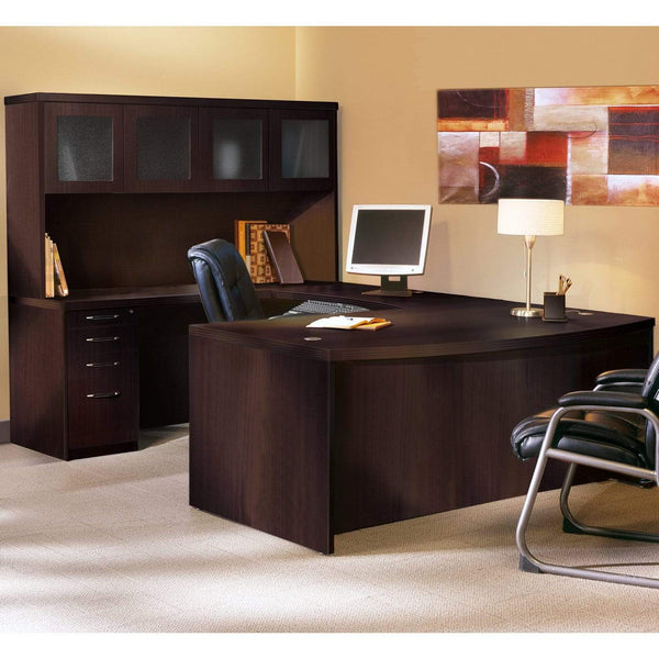 Mayline Aberdeen Office Desk Set [AT5] Mayline Mocha Office Set AT5LDC