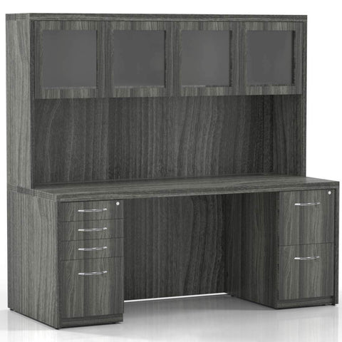 Mayline Aberdeen® Series Suite 34 [AT34LMA] Mayline Gray Steel Office Set AT34LGS