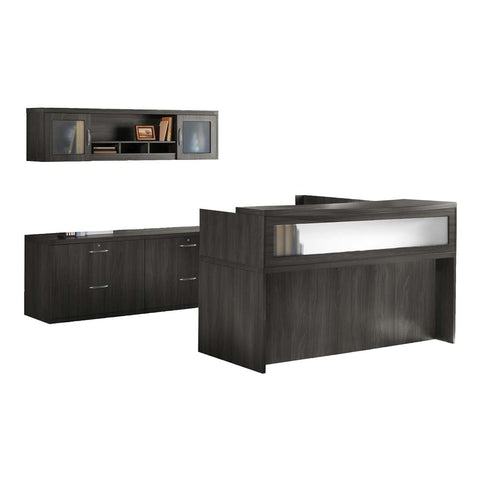 Mayline Aberdeen® Series Suite 37 [AT37LGS] Mayline Gray Steel Office Set AT37LGS