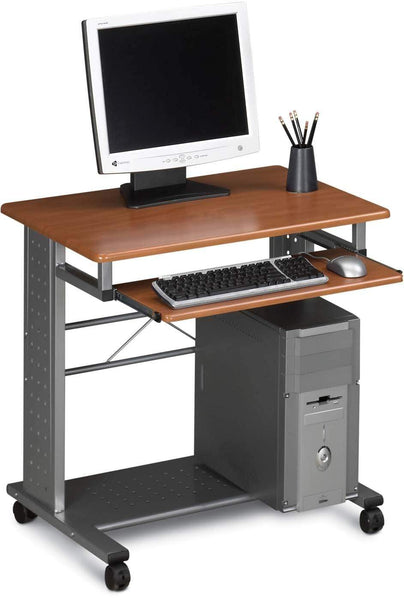 Mayline Empire Mobile PC Station Metallic Gray, [945] Mayline Medium Cherry Computer Workstation 945MEC
