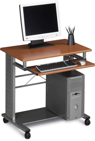 Mayline Empire Mobile PC Station Metallic Gray, [945] Mayline Medium Cherry Computer Workstation 945MEC