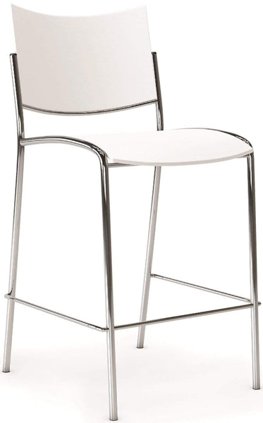 Mayline Escalate Plastic Bistro Stool, 2 Pack [ESS2] Mayline White Drafting Chair ESS2W
