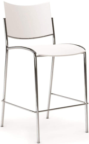 Mayline Escalate Plastic Bistro Stool, 2 Pack [ESS2] Mayline White Drafting Chair ESS2W