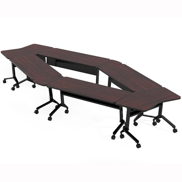 Mayline FLIP-N-GO Training Table Set Regal Mahogany [FLIP1RMH] Mayline Training Table FLIP1RMH
