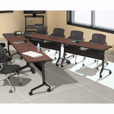 Mayline FLIP-N-GO Training Table Set Regal Mahogany [FLIP2RMH] Mayline Training Table FLIP2RMH