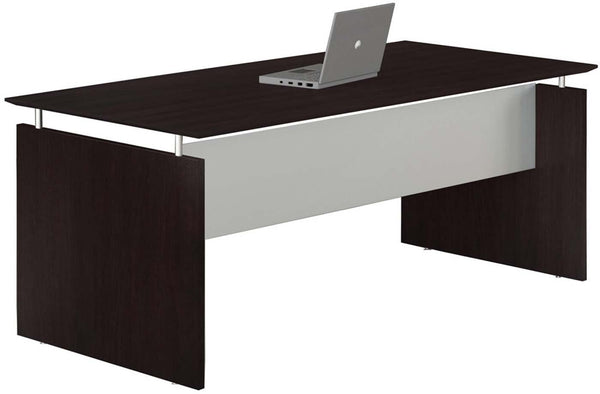 Mayline Medina 72" Rectangle Straight Desk [MNDS72] Mayline Mocha Desk MNDS72LDC