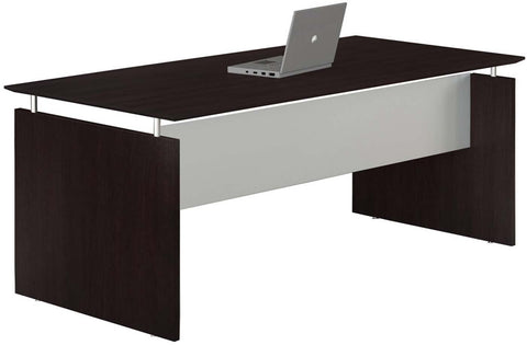 Mayline Medina 72" Rectangle Straight Desk [MNDS72] Mayline Mocha Desk MNDS72LDC