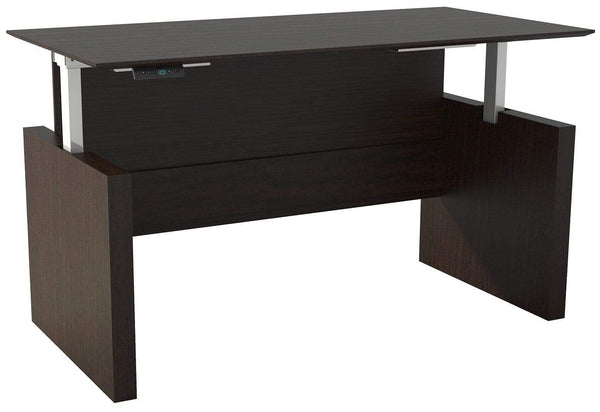 Mayline Medina 72" Straight Height Adjustable Desk [MNDSHA72] Mayline Mocha Desk MNDSHA72LDC
