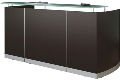 Mayline Medina 87.25" Reception Station Laminate [MNRS] Mayline Mocha Reception Station MNRSLDC