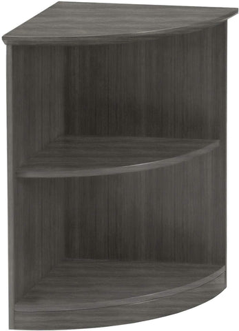 Mayline Medina Bookcase 2 Shelf 1/4 Round Laminate [MVBQ2] Mayline Gray Steel Bookcase MVBQ2LGS