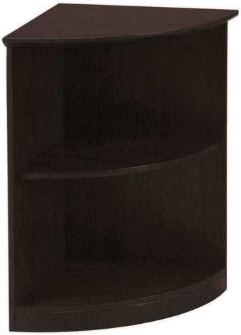 Mayline Medina Bookcase 2 Shelf 1/4 Round Laminate [MVBQ2] Mayline Mocha Bookcase MVBQ2LDC