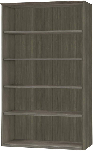 Mayline Medina Bookcase 5 Shelf Laminate [MVB5] Mayline Gray Steel Bookcase MVB5LGS