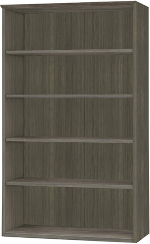 Mayline Medina Bookcase 5 Shelf Laminate [MVB5] Mayline Gray Steel Bookcase MVB5LGS
