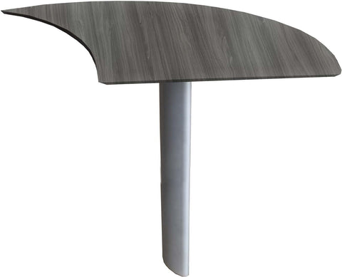 Mayline Medina Curved Desk Extension Right [MNEXTR] Mayline Gray Steel Desk Extension MNEXTRLGS