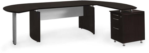 Mayline Medina Office Desk Set [MNT1] Mayline Mocha Office Set MNT1LDC