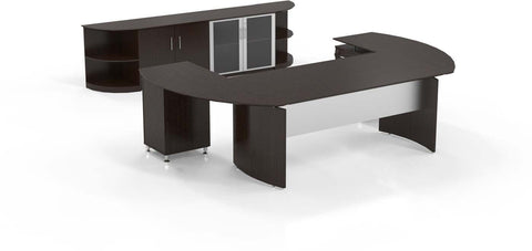Mayline Medina Office Desk Set [MNT13] Mayline Mocha Office Set MNT13LDC