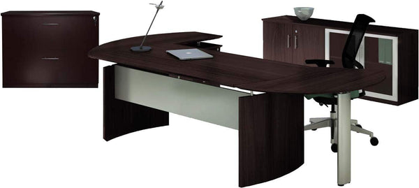 Mayline Medina Office Desk Set [MNT15] Mayline Mocha Office Set MNT15LDC