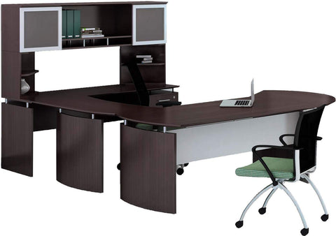 Mayline Medina Office Desk Set [MNT31] Mayline Mocha Office Set MNT31LDC