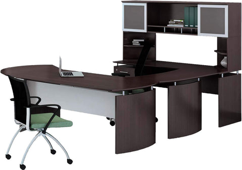 Mayline Medina Office Desk Set [MNT32] Mayline Mocha Office Set MNT32LDC