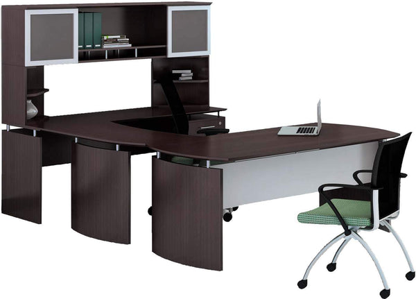 Mayline Medina Office Desk Set [MNT36] Mayline Mocha Office Set MNT36LDC