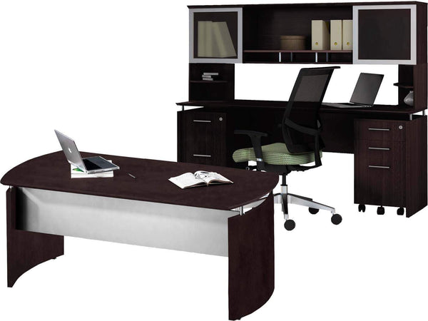 Mayline Medina Office Desk Set [MNT38] Mayline Mocha Office Set MNT38LDC