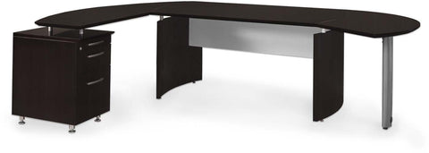 Mayline Medina Office Desk Set [MNT5] Mayline Mocha Office Set MNT5LDC
