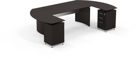 Mayline Medina Office Desk Set [MNT6] Mayline Mocha Office Set MNT6LDC