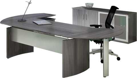 Mayline Medina Office Desk Set [MNT7] Mayline Gray Steel Office Set MNT7LGS