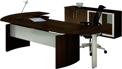 Mayline Medina Office Desk Set [MNT7] Mayline Mocha Office Set MNT7LDC