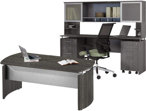 Mayline Medina Typical 37 [MNT37] Mayline Gray Steel Office Set MNT37LGS