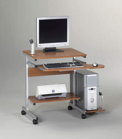 Mayline Portrait PC Desk Cart Metallic Gray, [946] Mayline Medium Cherry Computer Cart 946MEC