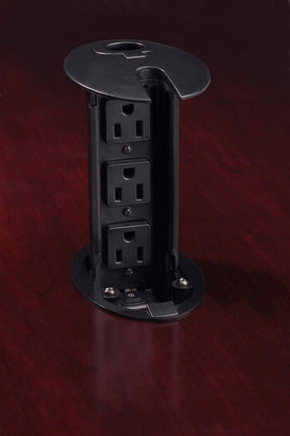 Mayline Power & Data Module, 3 Power Outlets Black [PMR30BLK] Mayline Power Module PMR30BLK