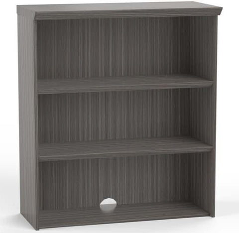 Mayline Sterling 36" 3-Shelf Bookcase [STSCB3] Mayline Textured Driftwood Bookcase STSCB3TDW